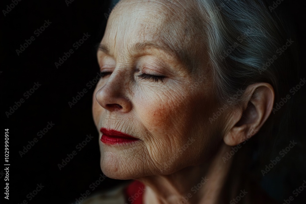 Aging with Grace Image, Ideal for Beauty Campaigns., Aging with Grace Image, Ideal for Beauty Campaigns.,