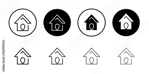Home location icon Outline vector for web ui