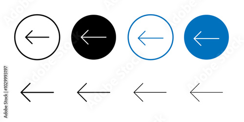 Previous icon Outline vector for web ui