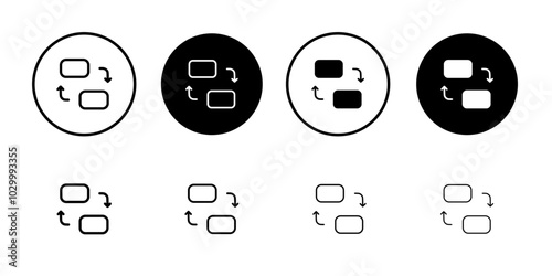 Replace icon Outline vector for web ui