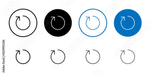 Reset icon Outline vector for web ui