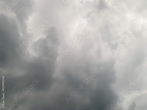 storm time lapse. Dramatic cloudy sky overlay. Thunderstorm sky. Gloomy dark cloudy sky photo