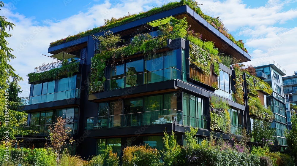 Modern architecture embracing nature. Modern architecture embracing nature.