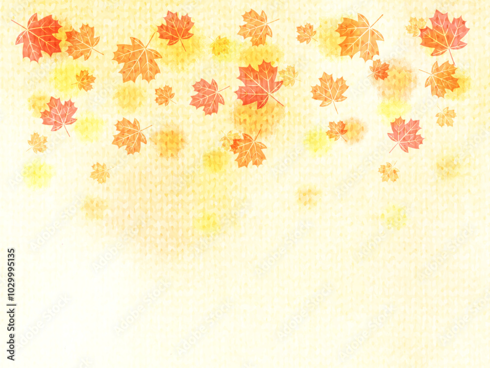 紅葉したかえでの背景イラスト 紅葉したかえでの背景イラスト