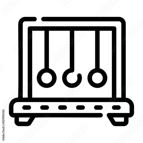 newton cradle Line Icon