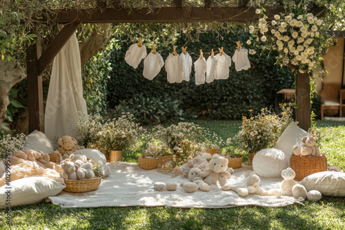 Cozy Outdoor Baby Shower Sc...