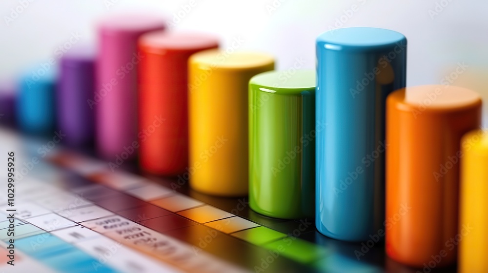 Colorful business statistical data bar graphs are isolated on a white background. Colorful business statistical data bar graphs are isolated on a white background.