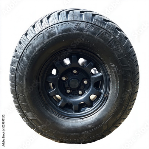 Flat Tyre Isolated