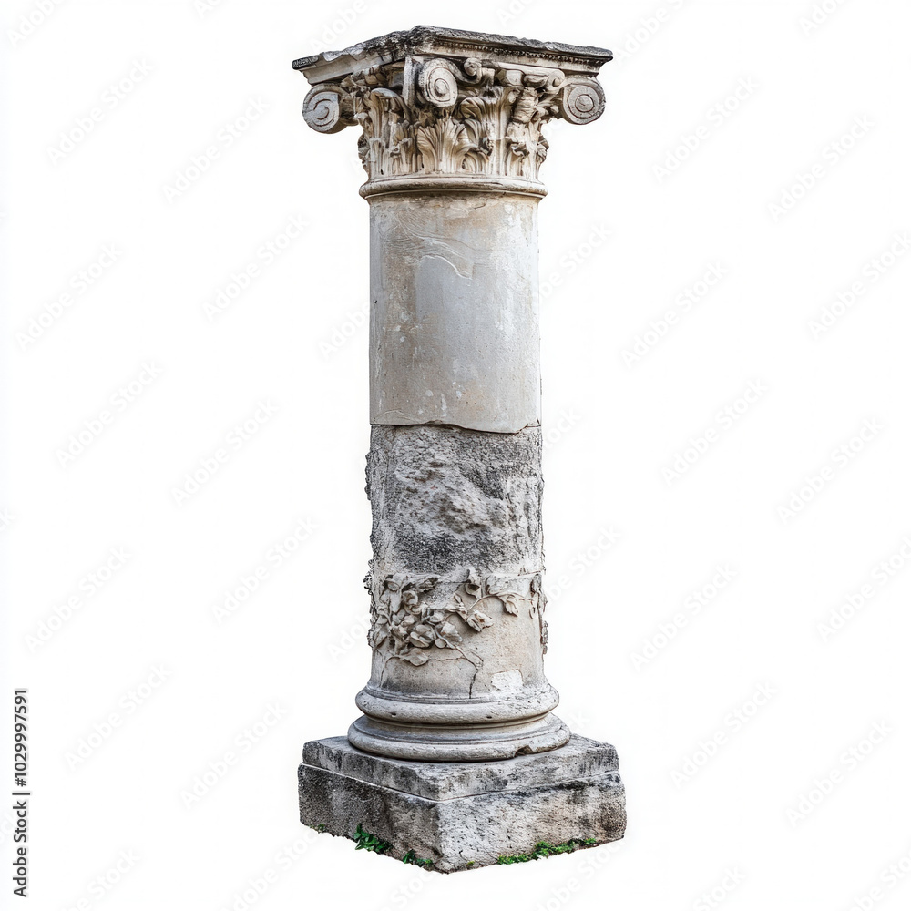 Greek Column Isolated