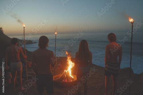 Group Of Friends Gathered A...