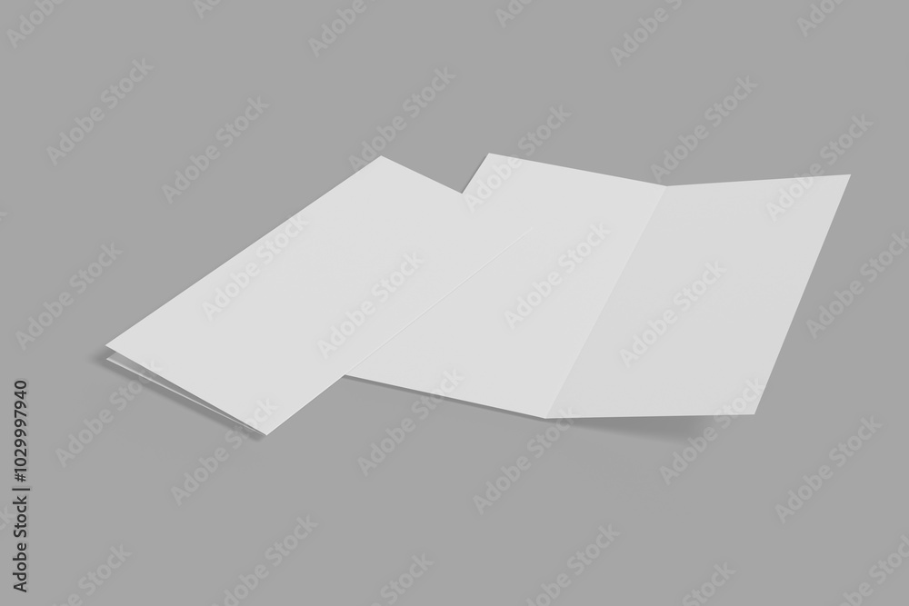 DL Bi-Fold Half-Fold Brochure Mock-Up and Backside DL Bi-Fold Half-Fold Brochure Mock-Up and Backside