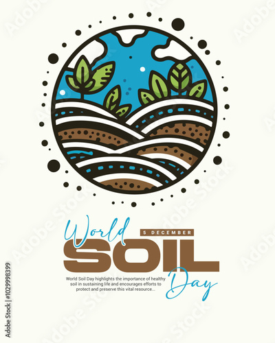 World Soil Day with soil fertility and soil restoration social media post banner template