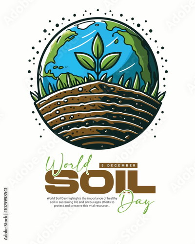 World Soil Day with soil fertility and soil restoration social media post banner template