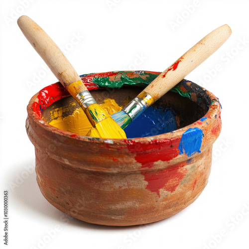Paint Pot Isolated