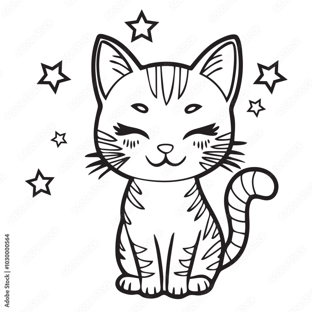 Hand-Drawn Black and White Coloring Page Hand-Drawn Black and White Coloring Page