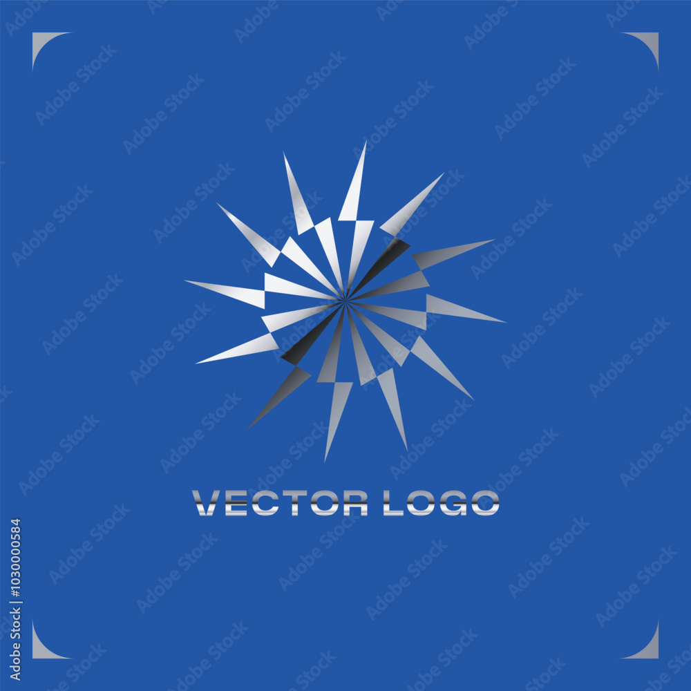 MODERN GEOMETRIC METALLIC GRAPHIC LOGO MODERN GEOMETRIC METALLIC GRAPHIC LOGO