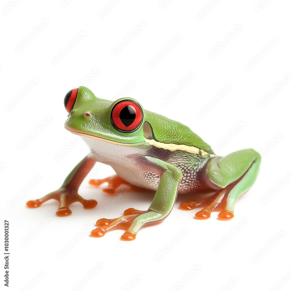 Obraz premium Red Eyed Tree Frog Isolated