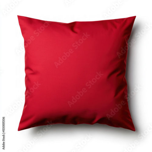 Red Cushion Isolated