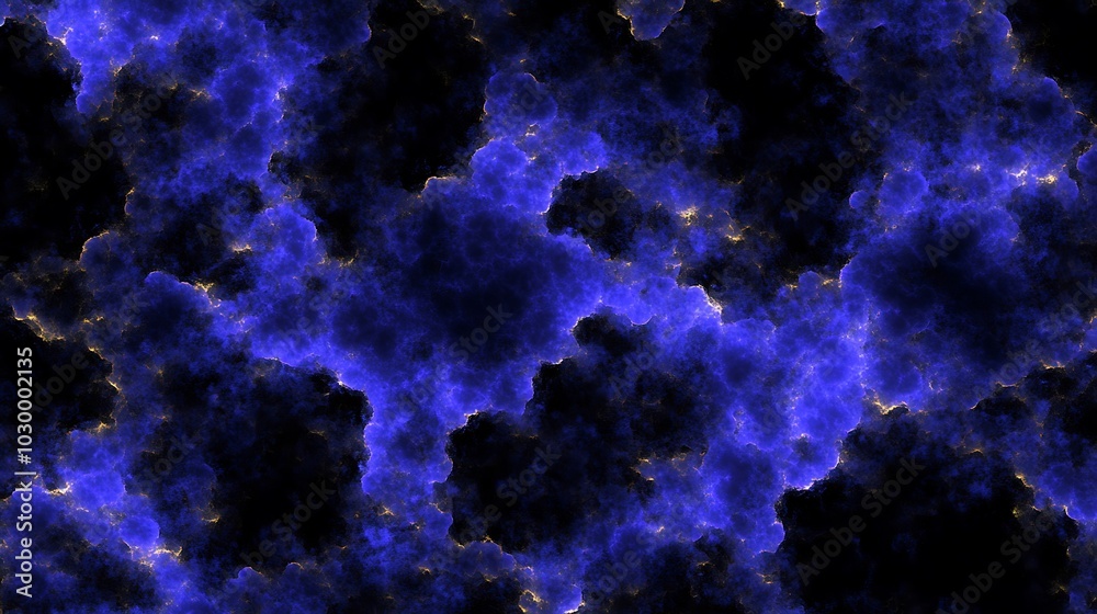Fototapeta premium Abstract Blue and Gold Fractal Background, Perfect for Web Design, Posters, or Branding Blank Background with Copy Space for Design Projects