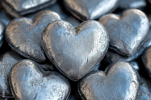 Silver Heart Background