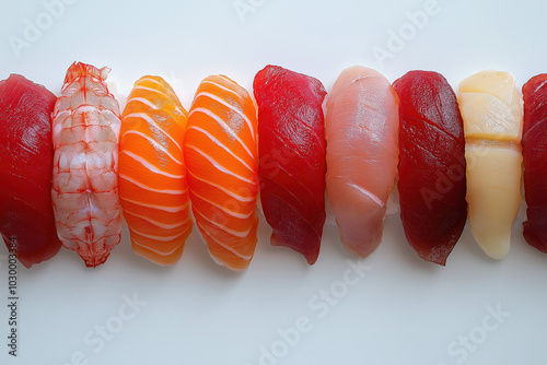 Sushi On White Background