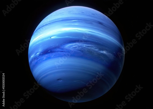 A mesmerizing expansive view of Neptune's intriguing atmosphere and rings highlights the wondrous beauty of space exploration imagery in the distant reaches of our solar system. photo