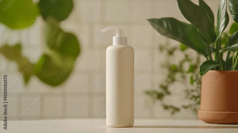 Creamy Lotion Bottle Mockup Creamy Lotion Bottle Mockup