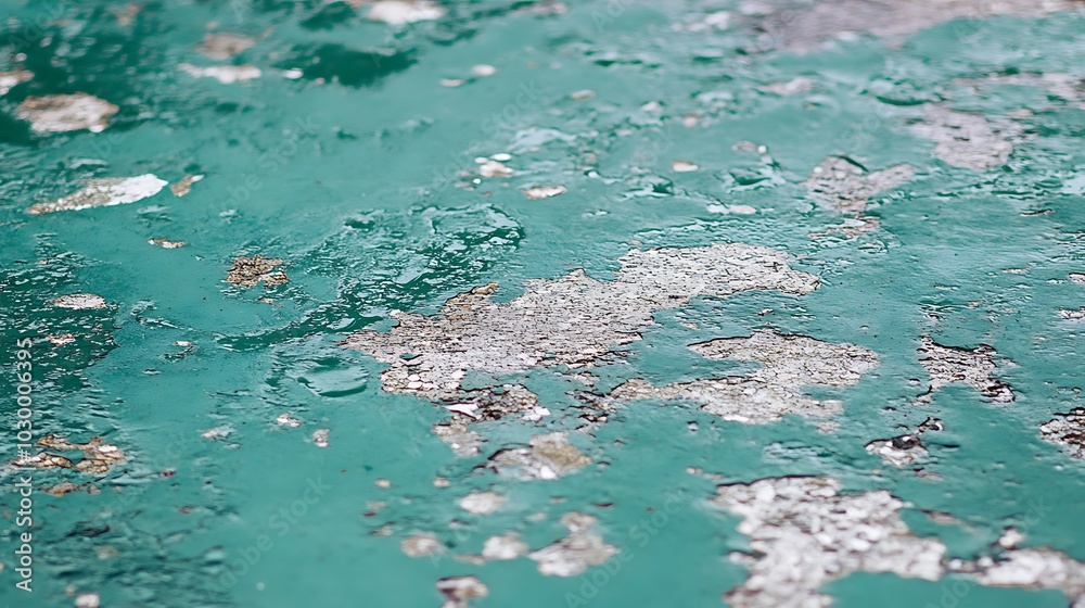 Closeup of weathered teal paint, abstract texture for design Simple Neutral Background with Free Space for Design Closeup of weathered teal paint, abstract texture for design Simple Neutral Background with Free Space for Design