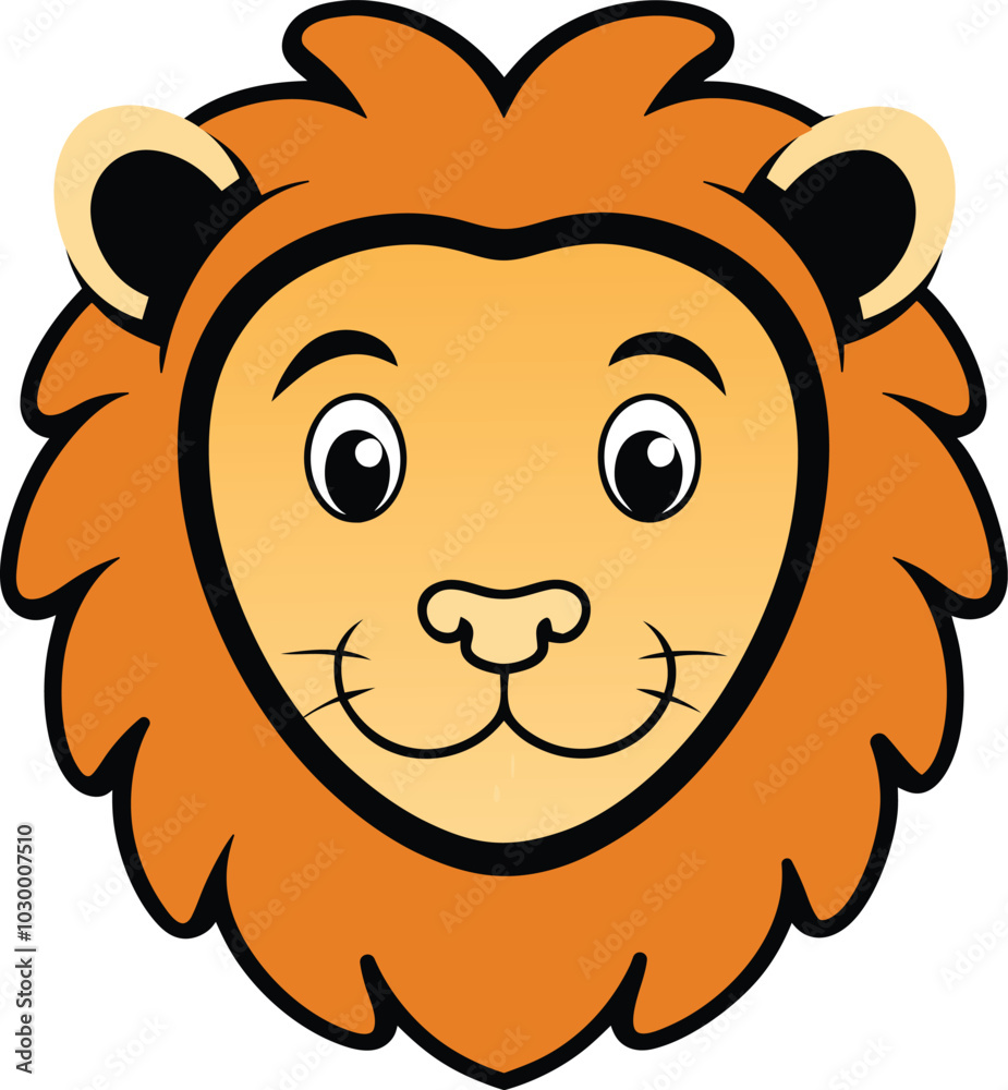 Obraz premium lion head cartoon