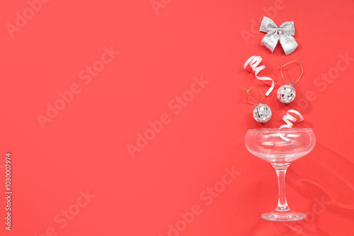 Champagne glass with Christ...