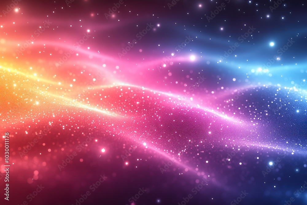 Neon lines and stars create a light pink, blue, and purple abstract background. Neon lines and stars create a light pink, blue, and purple abstract background.