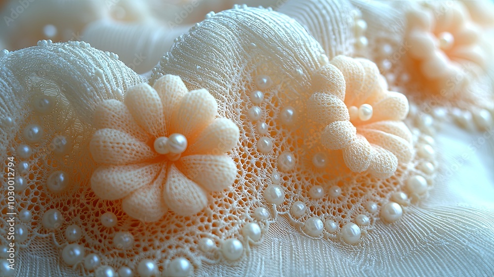 Delicate Lace Design in Soft Pastels Delicate Lace Design in Soft Pastels