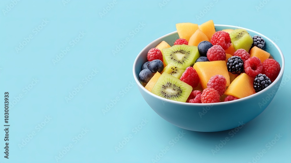 Colorful Fruit Salad in a Bowl Colorful Fruit Salad in a Bowl