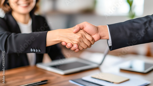 악수하기위해 맞잡은 두 손