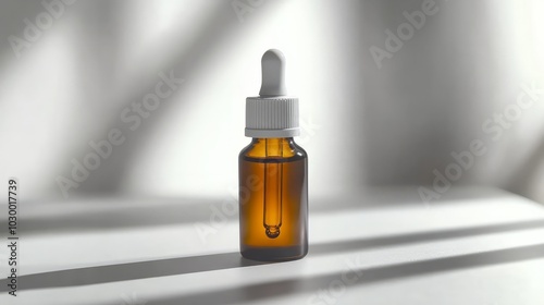 Amber Glass Dropper Bottle in Soft Light 