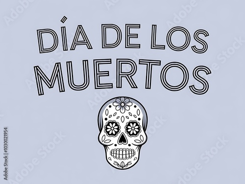Day of the Dead Sugar Skull with 