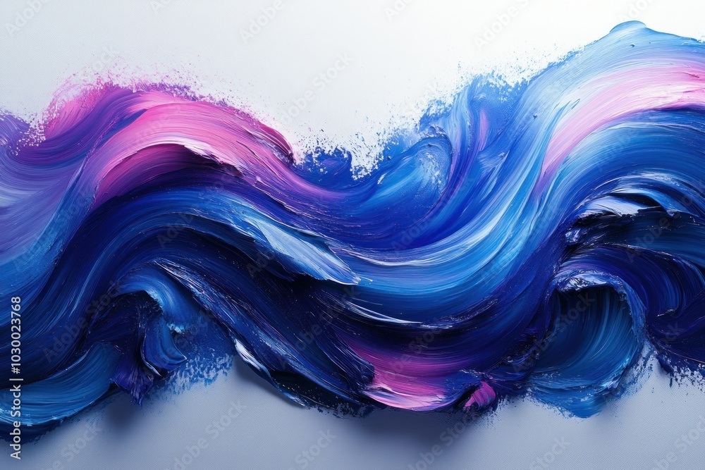 Abstract Blue and Pink Paint Swirls Abstract Blue and Pink Paint Swirls