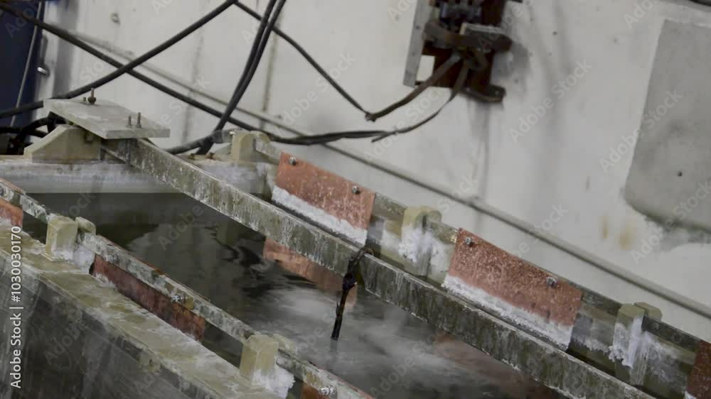 Placing processed metals on wooden pallets Placing processed metals on wooden pallets