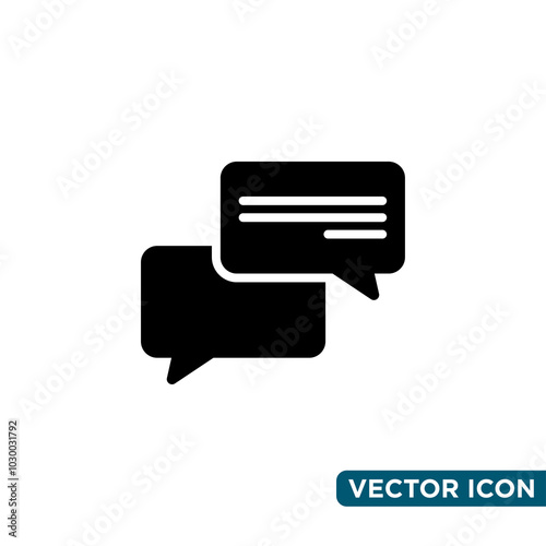 Bubble Speech Simple Icon design template