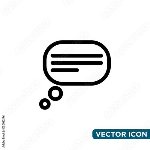 Bubble Speech Simple Icon design template