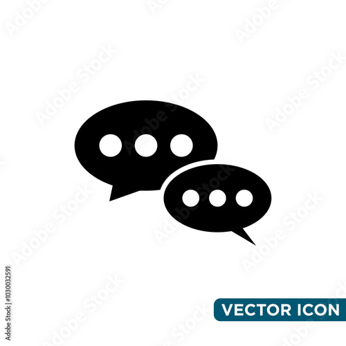 Bubble Speech Simple Icon design template