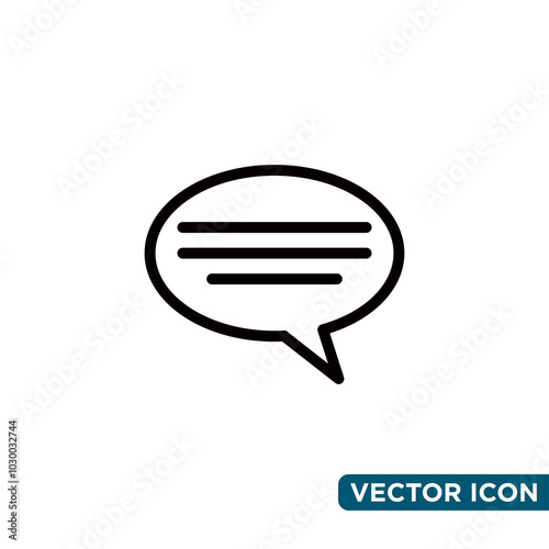 Bubble Speech Simple Icon design template