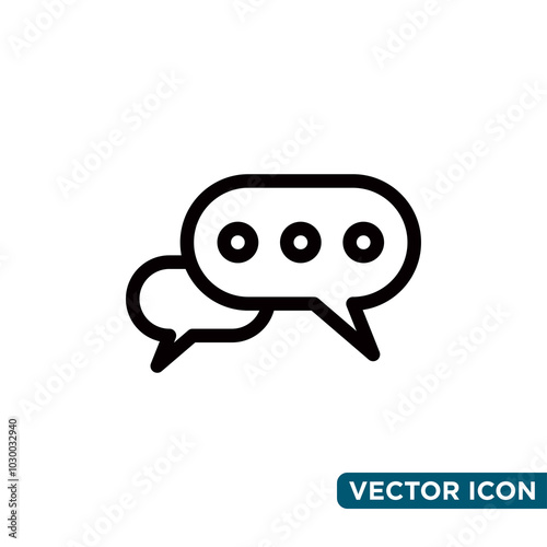 Bubble Speech Simple Icon design template