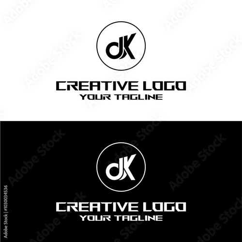 creative letter logo dk desain vektors