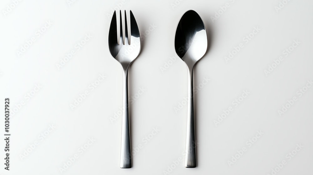 Fork and spoon on white isolate background Fork and spoon on white isolate background