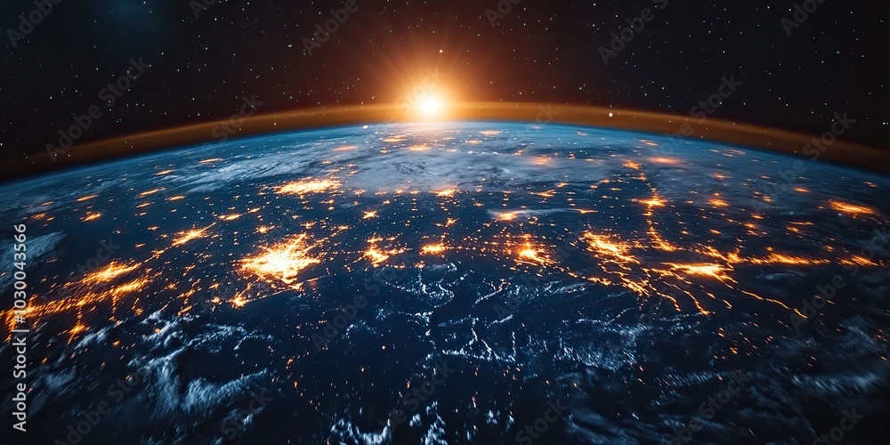 Obraz premium A connected world through a global network, emphasizing international communication and interaction.