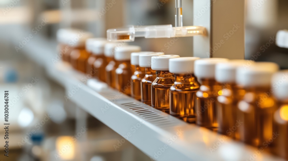 Childhood vaccination in vials with a label Childhood vaccination in vials with a label