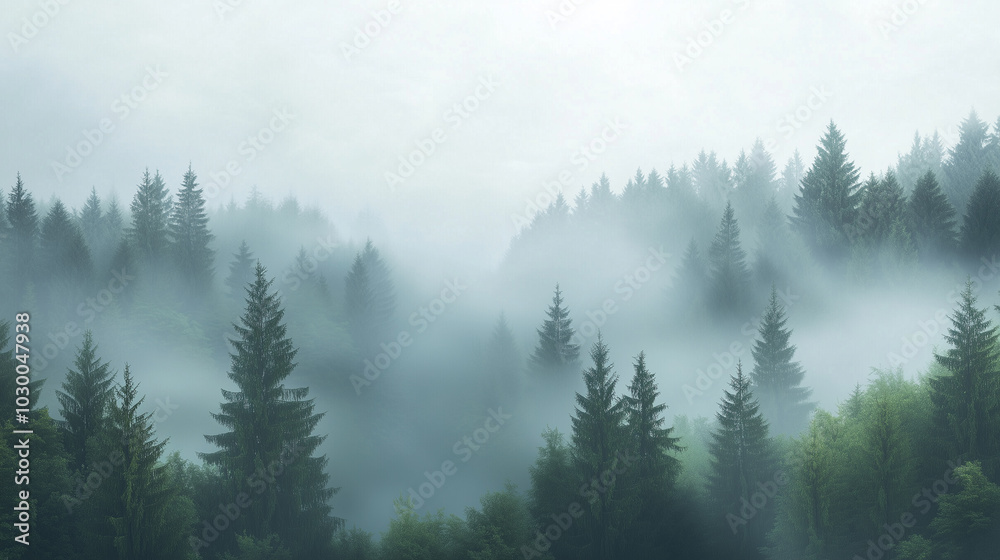 Fototapeta premium Misty Morning in the Black Forest Germany