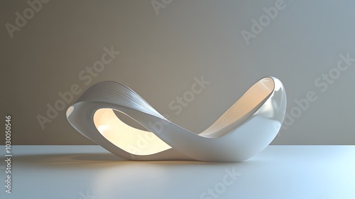 90. **An airy abstract design that enhances the product is features through gentle lighting. photo