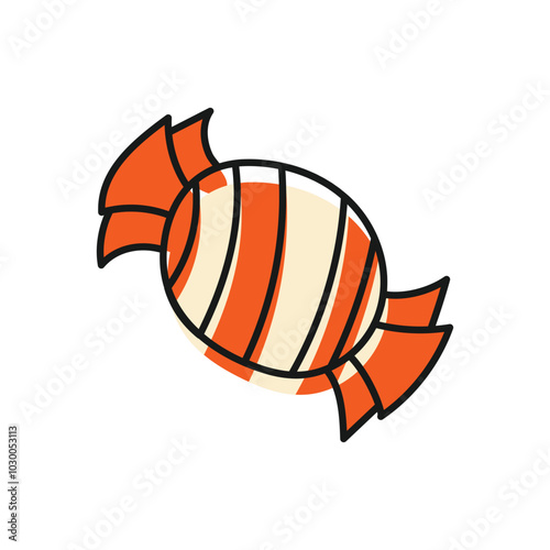 Candy hand draw doodle vector icon